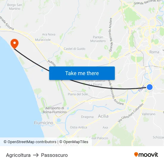 Agriculture to Passoscuro map