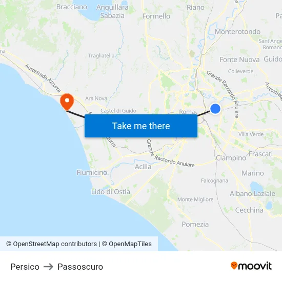 Persico to Passoscuro map