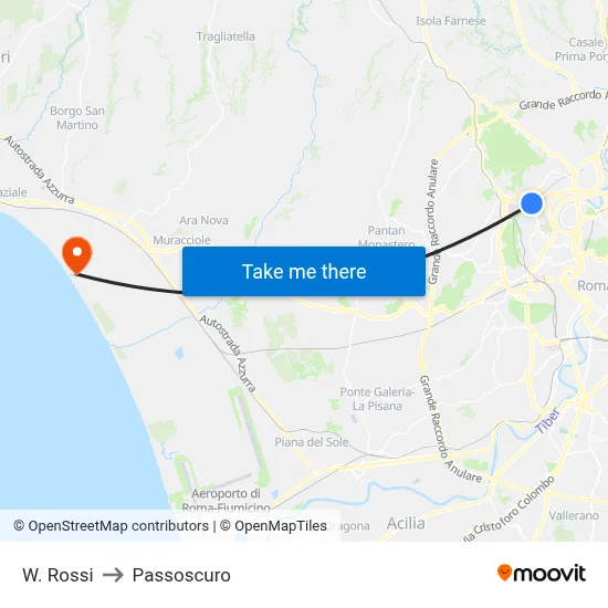W. Rossi to Passoscuro map