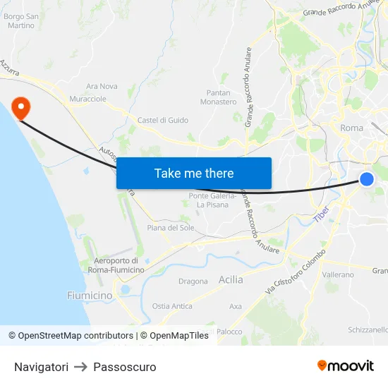 Navigatori to Passoscuro map