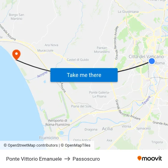 Vittorio Emanuele Bridge to Passoscuro map