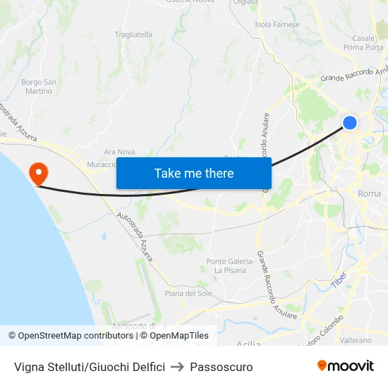 Vigna Stelluti/Delphic Games to Passoscuro map