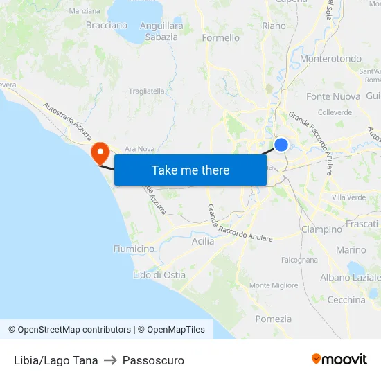 Libya/Lake Tana to Passoscuro map