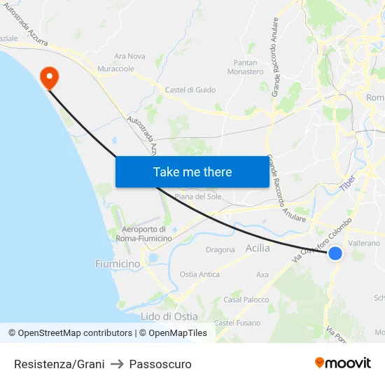 Resistance/Grani to Passoscuro map