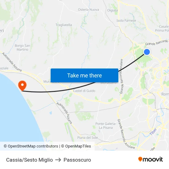 Cassia/Sixth Mile to Passoscuro map