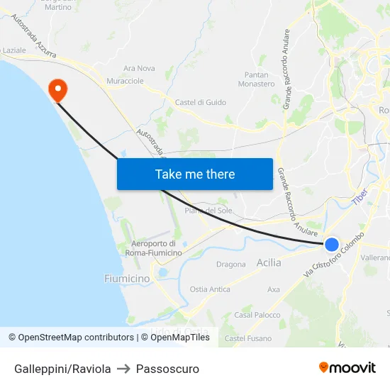 Galleppini/Raviola to Passoscuro map