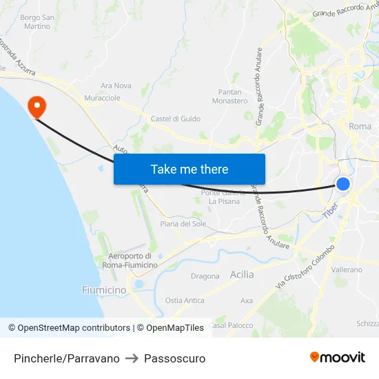 Pincherle/Parravano to Passoscuro map