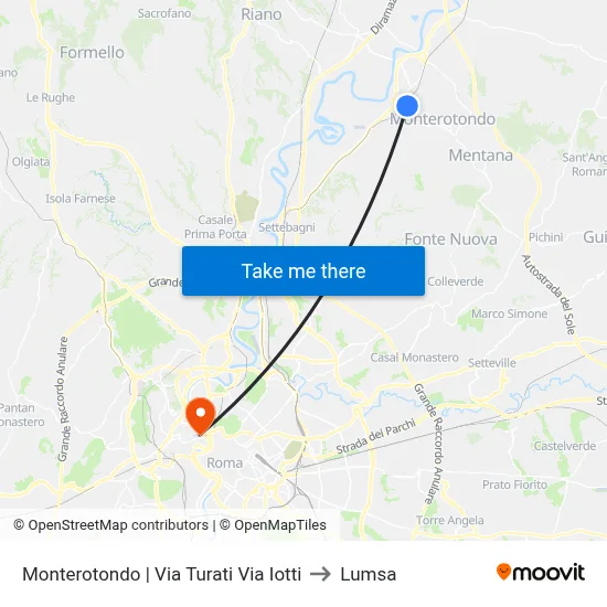 Monterotondo | Turati Street Iotti Street to Lumsa map