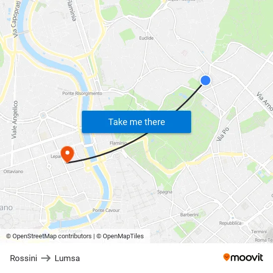 Rossini to Lumsa map