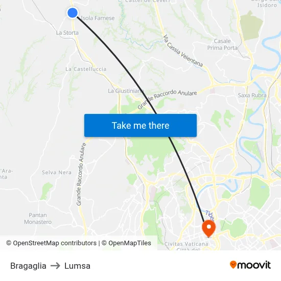 Bragaglia to Lumsa map
