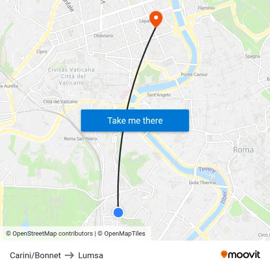 Carini/Bonnet to Lumsa map