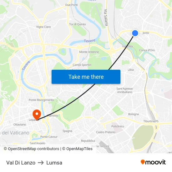 Val Di Lanzo to Lumsa map