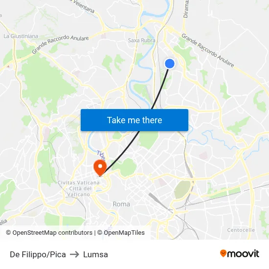 De Filippo/Pica to Lumsa map