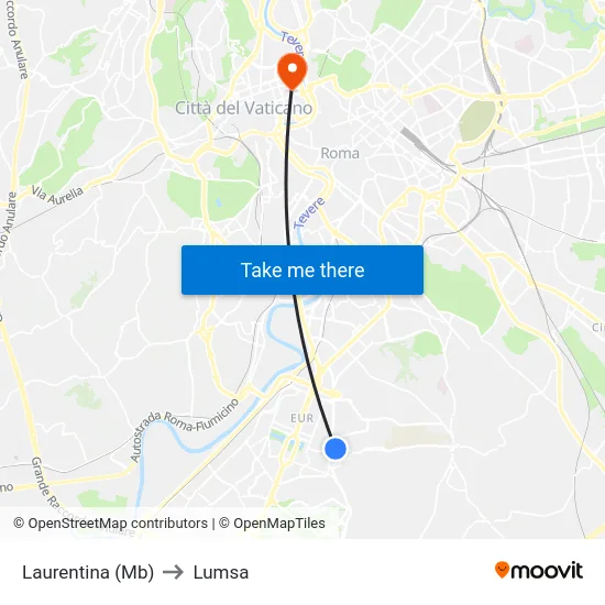 Laurentina (Mb) to Lumsa map