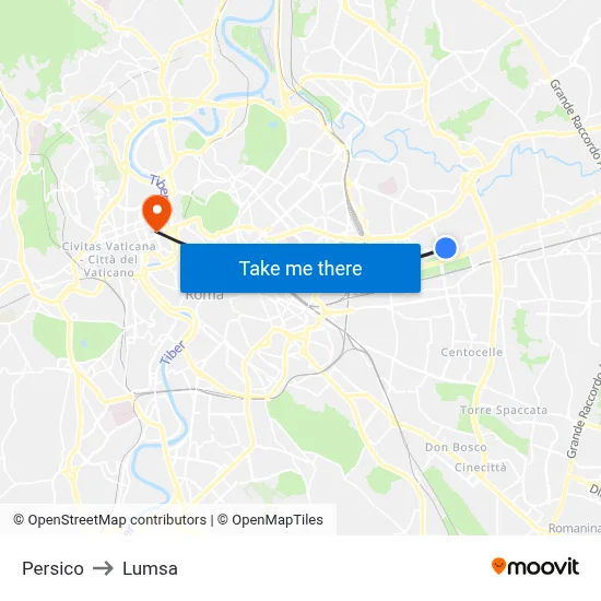 Persico to Lumsa map