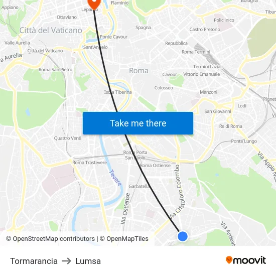 Tormarancia to Lumsa map