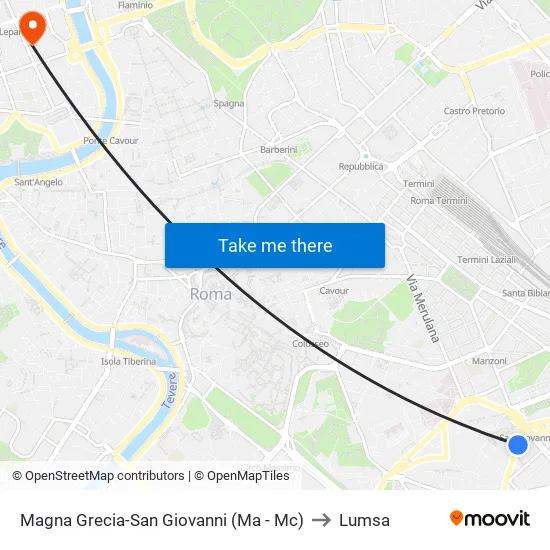 Magna Grecia-San Giovanni (MA - MC) to Lumsa map