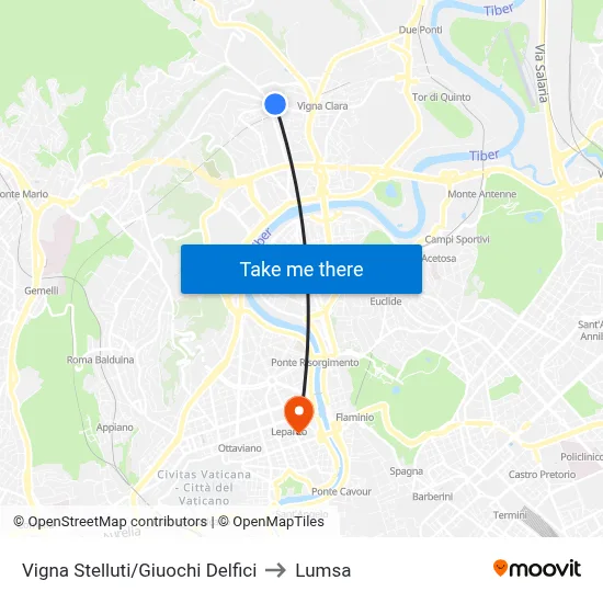 Vigna Stelluti/Delphic Games to Lumsa map
