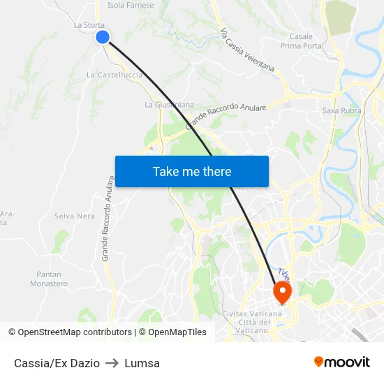 Cassia/Former Customs to Lumsa map