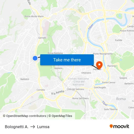 Bolognetti A. to Lumsa map
