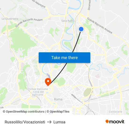 Russolillo/Vocazionisti to Lumsa map