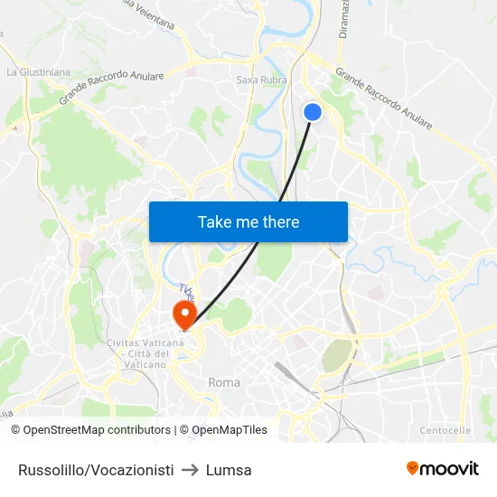 Russolillo/Vocazionisti to Lumsa map