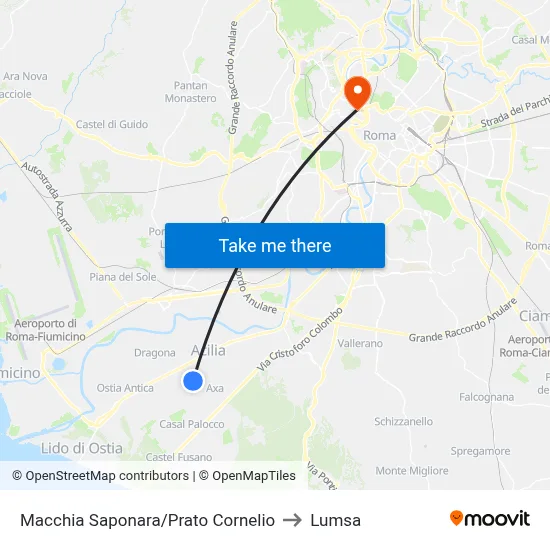 Macchia Saponara/Prato Cornelio to Lumsa map