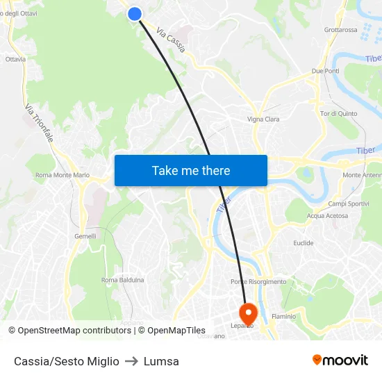 Cassia/Sixth Mile to Lumsa map