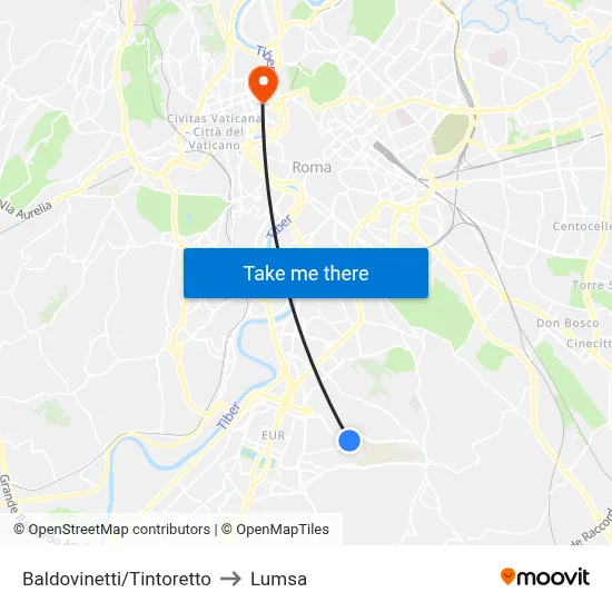 Baldovinetti/Tintoretto to Lumsa map