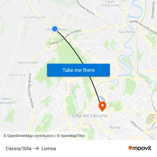 Cassia/Silla to Lumsa map