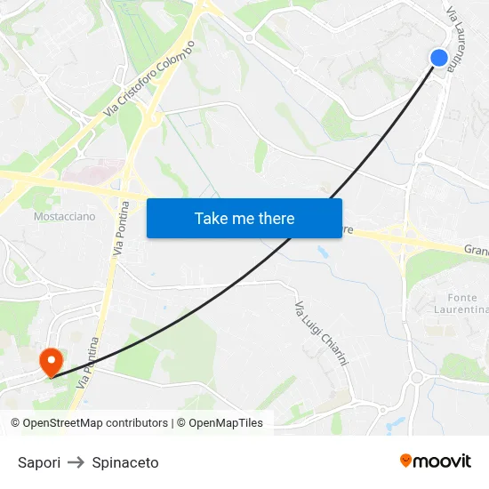 Flavors to Spinaceto map