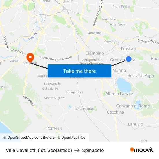 Villa Cavalletti (Ist. Scolastico) to Spinaceto map