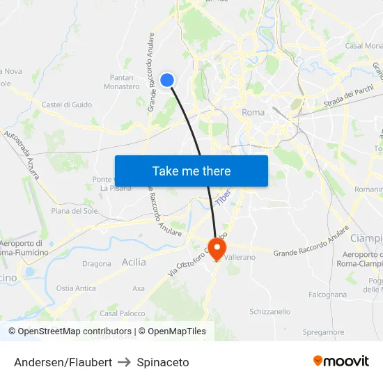 Andersen/Flaubert to Spinaceto map
