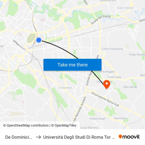 De Dominicis D./Brighenti to Università Degli Studi Di Roma Tor Vergata - Facoltà Di Economia map