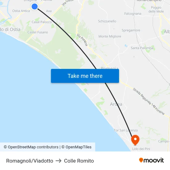 Romagnoli/Viaduct to Colle Romito map
