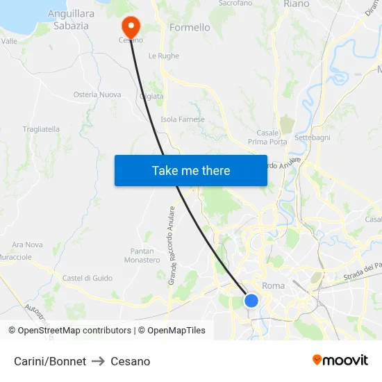 Carini/Bonnet to Cesano map