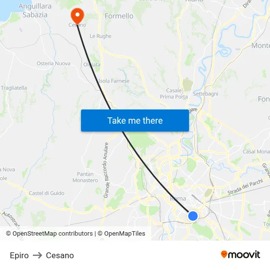 Epiro to Cesano map