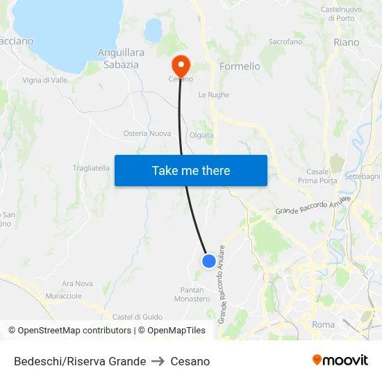 Bedeschi/Riserva Grande to Cesano map