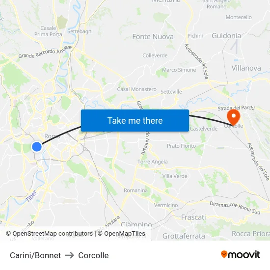 Carini/Bonnet to Corcolle map