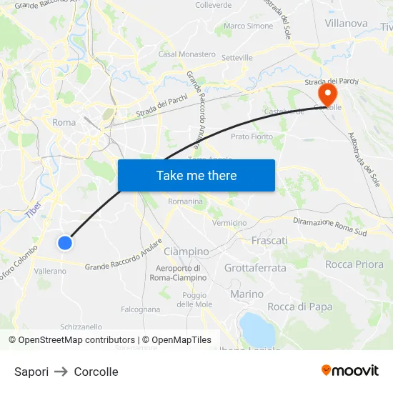 Flavors to Corcolle map