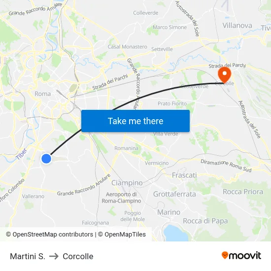 Martini S. to Corcolle map