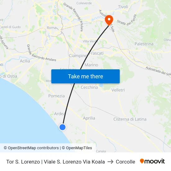 Tor San Lorenzo | San Lorenzo Avenue Koala Street to Corcolle map