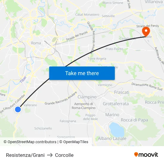 Resistance/Grani to Corcolle map