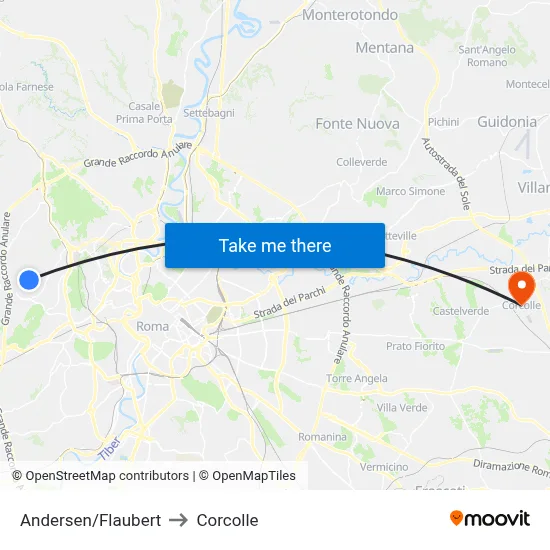 Andersen/Flaubert to Corcolle map