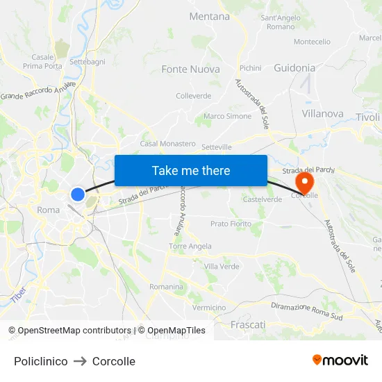 Polyclinic to Corcolle map