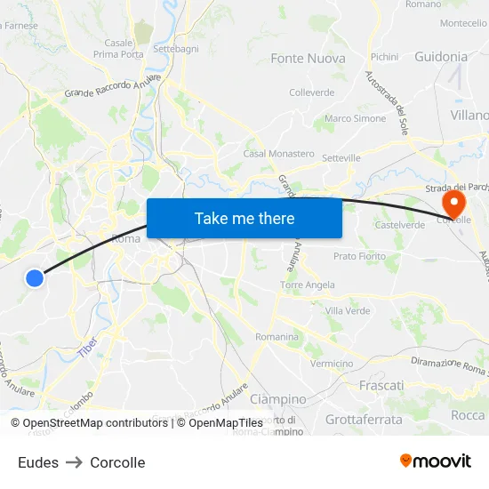 Eudes to Corcolle map