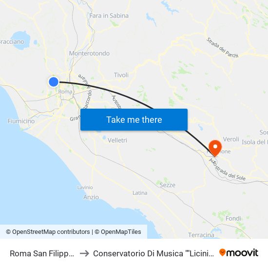 Roma San Filippo Neri to Conservatorio Di Musica ""Licinio Refice"" map