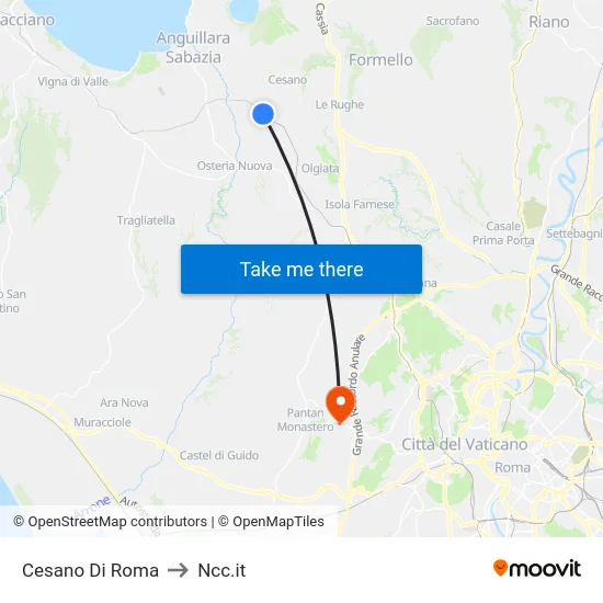 Cesano Di Roma to Ncc.it map