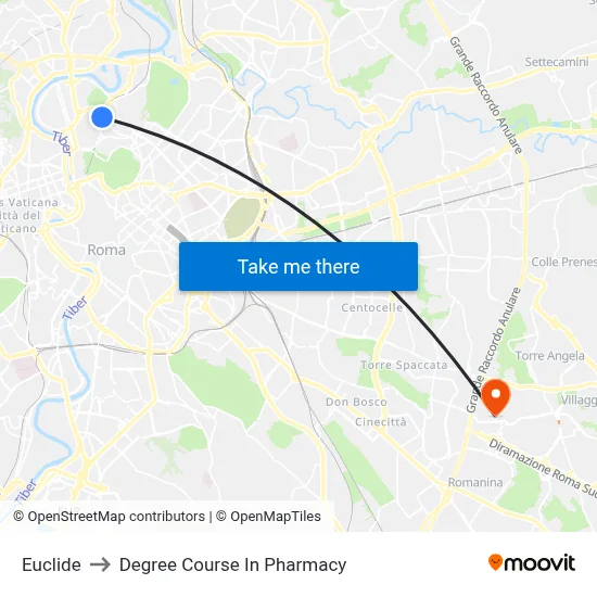 Euclide to Pharmacy Degree Course map