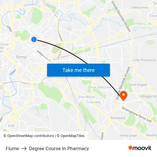 River to Pharmacy Degree Course map